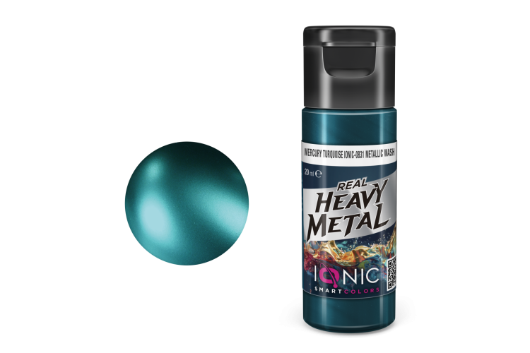 AMMO MIG IO0831 Ionic Smart Colors - Real Heavy Metal - Kwik Turquoise - Metallic Wash - Metallic Acryl - 20ml - Migio0831 xs - MIGIO0831-XS