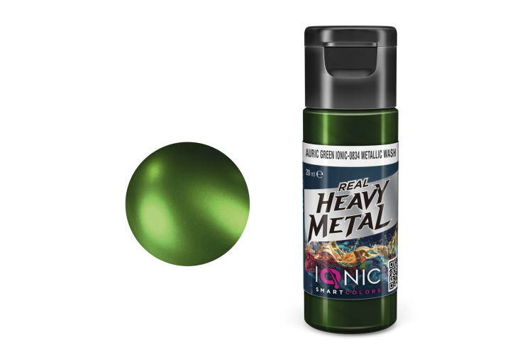AMMO MIG IO0834 Ionic Smart Colors - Real Heavy Metal - Goudgroen - Metallic Wash - Metallic Acryl - 20ml - Migio0834 xs - MIGIO0834-XS