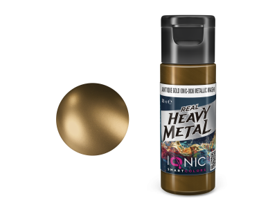 AMMO MIG IO0836 Ionic Smart Colors - Real Heavy Metal - Antiek Goud - Metallic Wash - Metallic Acryl - 20ml - Migio0836 xs - MIGIO0836-XS