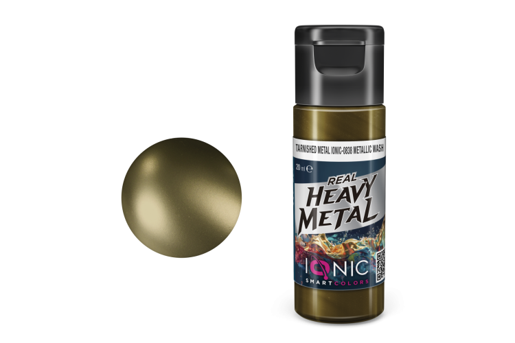 AMMO MIG IO0838 Ionic Smart Colors - Real Heavy Metal - Aangeslagen Metaal - Metallic Wash - Metallic Acryl - 20ml - Migio0838 xs - MIGIO0838-XS
