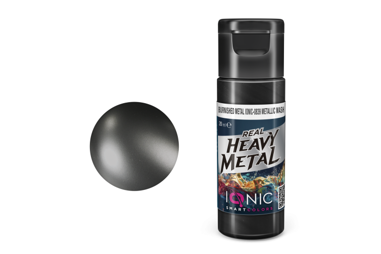 AMMO MIG IO0839 Ionic Smart Colors - Real Heavy Metal - Gepolijst Metaal - Metallic Wash - Metallic Acryl - 20ml - Migio0839 xs - MIGIO0839-XS