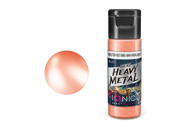 AMMO MIG IO0844 Ionic Smart Colors - Real Heavy Metal - Gesmolten Rood - Highlight - Metallic Acryl - 20ml - Migio0844 xs - MIGIO0844-XS