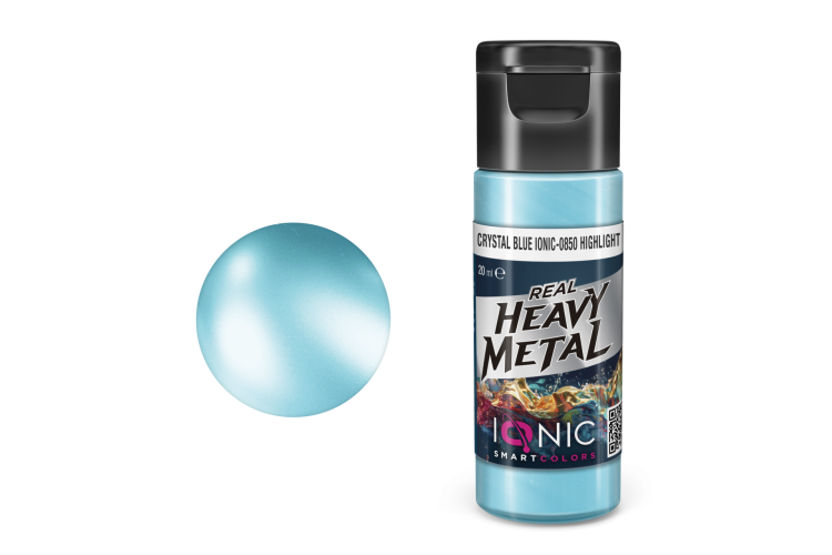 AMMO MIG IO0850 Ionic Smart Colors - Real Heavy Metal - Kristalblauw - Highlight - Metallic Acryl - 20ml - Migio0850 xs - MIGIO0850-XS