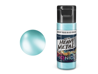 AMMO MIG IO0851 Ionic Smart Colors - Real Heavy Metal - Kwik Turquoise - Highlight - Metallic Acryl - 20ml - Migio0851 xs - MIGIO0851-XS