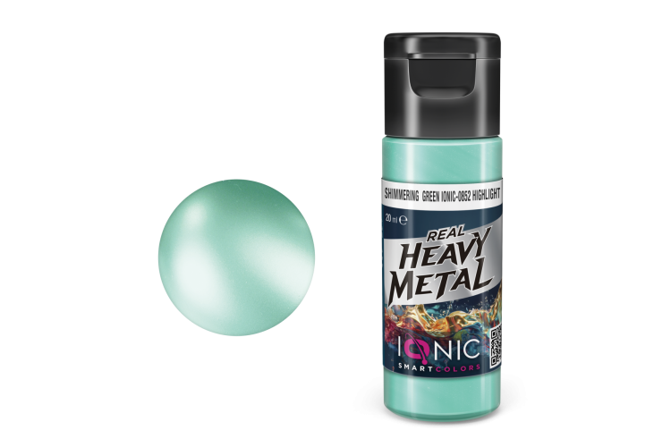 AMMO MIG IO0852 Ionic Smart Colors - Real Heavy Metal - Glanzend Groen - Highlight - Metallic Acryl - 20ml - Migio0852 xs - MIGIO0852-XS