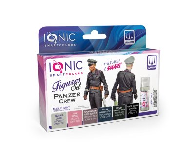 AMMO MIG IO1100 Ionic Smart Colors &ndash; WWII Panzer Crew Black Uniform Color Set &ndash; Acrylic Set 6x20ml - Migio1100 xs 1 - MIGIO1100-XS
