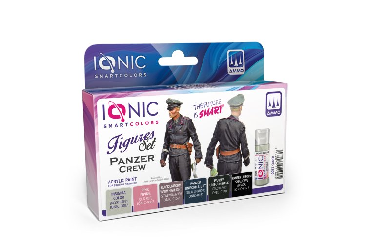 AMMO MIG IO1100 Ionic Smart Colors - WWII Panzer Crew Black Uniform Kleurenset - Acryl Set 6x20ml - Migio1100 xs 1 - MIGIO1100-XS