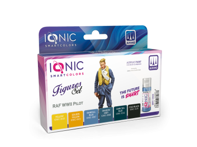 AMMO MIG IO1103 Ionic Smart Colors - WWII RAF Piloten Kleurenset - Acryl 6x20 ml - Migio1103 xs 1 - MIGIO1103-XS