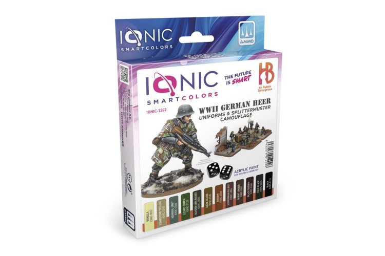 AMMO MIG IO1202 Ionic Smart Colors - WWII Duitse Heer Kleurenset - Acryl Set 12x20ml - Migio1202 xs 1 - MIGIO1202-XS