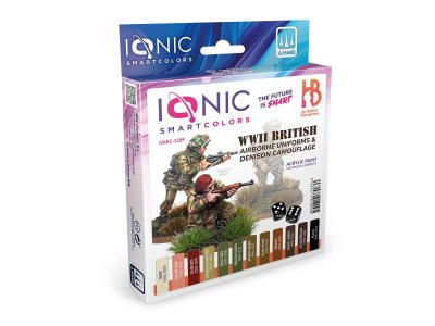 AMMO MIG IO1209 Ionic Smart Colors - WWII Britse Luchtlandingsuniformen en Denison Camouflage Kleurenset - Acryl Set 12x20ml - Migio1209 xs 1 - MIGIO1209-XS
