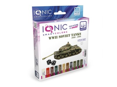 AMMO MIG IO1217 Ionic Smart Colors - WWII Soviet Tanks 1939-1943 Paint Set - Acrylic Set 12x20 ml - Migio1217 xs 1 - MIGIO1217-XS