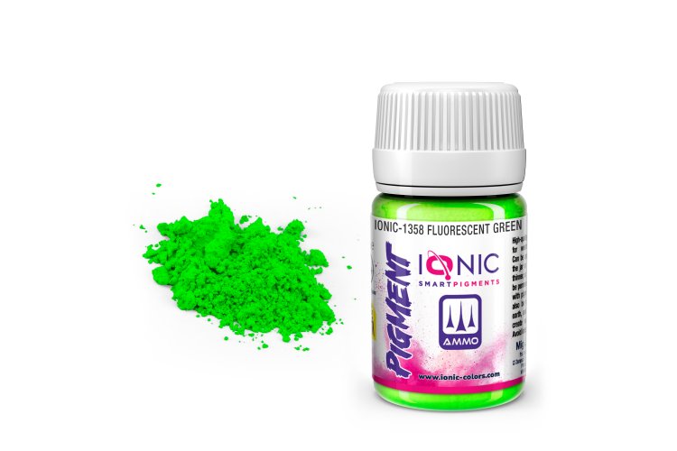 AMMO MIG IO1358 Ionic Smart Pigments - Fluorescent Green - 35ml - Migio1358 xs 1 - MIGIO1358-XS