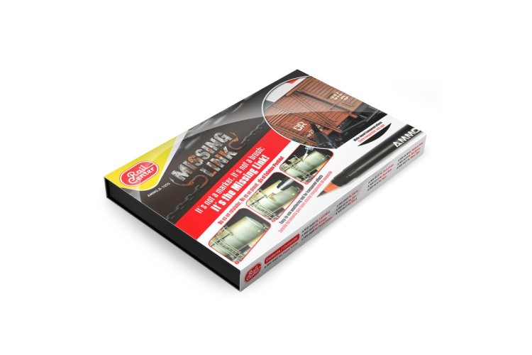 AMMO MIG R1070 Rail Center Missing Link - Treinen - Waterverfpenseel Puntmarker Set - 12 Kleuren - Migr1070 1 - MIGR1070