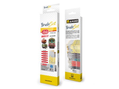 AMMO MIG R1150 Rail Center &ndash; Brush Set &ndash; 6 Brushes - Migr1150 xs 1 - MIGR1150-XS