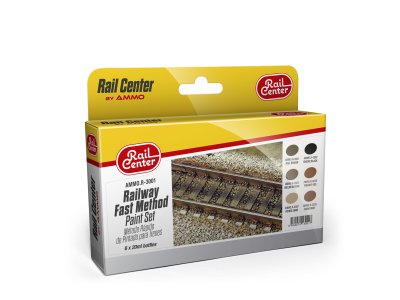 AMMO MIG R3001 Rail Center - Spoorweg - Snelle Methode - Kleurenset - Acryl Set 6x15ml - Migr3001 xs 1 - MIGR3001-XS