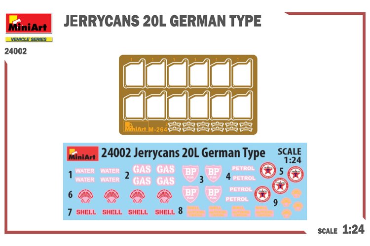 1:24 MiniArt 24002 German Jerrycans 20L. for Diorama - Min24002 2 - MIN24002