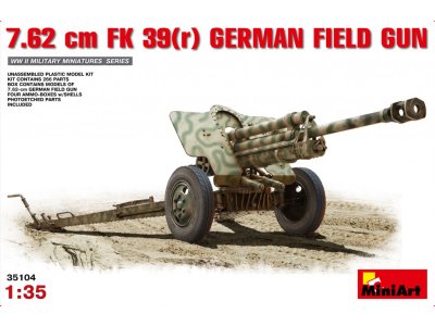 1:35 MiniArt 35104 7.62cm FK 39(r) German Field Gun - Min35104 1 - MIN35104