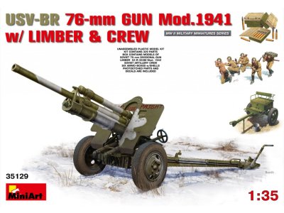 1:35 MiniArt 35129 USV-BR 76mm Gun Mod.1941 w/Limber & Crew - Min35129 1 1 - MIN35129