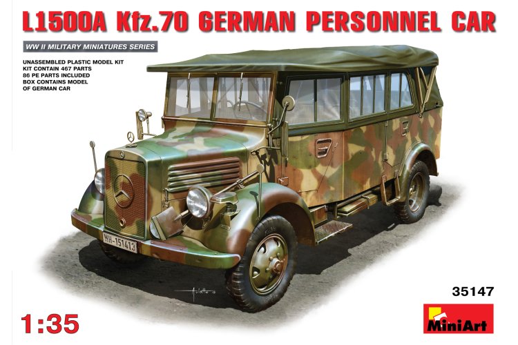 1:35 MiniArt 35147 Mercedes L1500A (Kfz.70) German Personnel Car - Min35147 1 1 - MIN35147