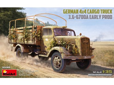 1:35 MiniArt 35199 Opel Blitz 3.6-6700A 4x4 Early Production WWII - Duitse Militaire Vrachtwagen - Min35199 1 - MIN35199