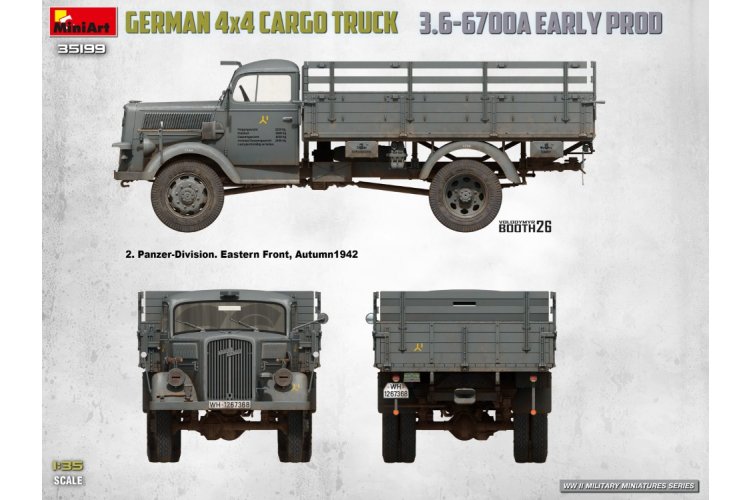 1:35 MiniArt 35199 Opel Blitz 3.6-6700A 4x4 Early Production WWII - Duitse Militaire Vrachtwagen - Min35199 15 - MIN35199
