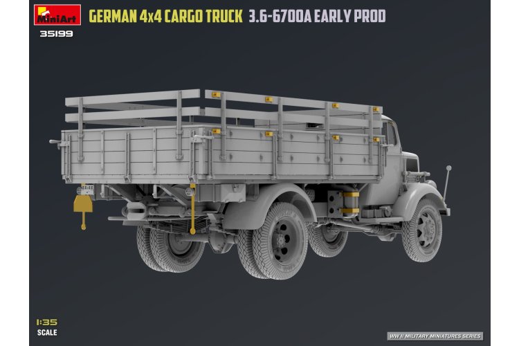 1:35 MiniArt 35199 Opel Blitz 3.6-6700A 4x4 Early Production WWII - Duitse Militaire Vrachtwagen - Min35199 8 - MIN35199