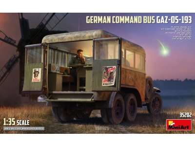 1:35 MiniArt 35202 GAZ-05-193 Commando Bus WWII - Duits Militair Voertuig - Min35202 1 - MIN35202