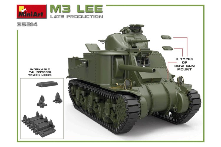 1:35 MiniArt 35214 M3 Lee &ndash; Late Production WWII &ndash; American Tank - Min35214 4 - MIN35214