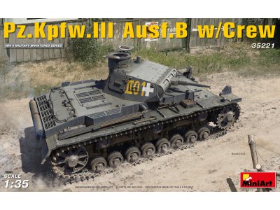 1:35 MiniArt 35221 Pz. Kpfw. III Ausf. B with Crew WWII - German Medium Tank with 5 Figures - Min35221 1 - MIN35221