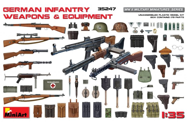 1:35 MiniArt 35247 German Infantry Weapons & Equipment - Min35247 1 - MIN35247