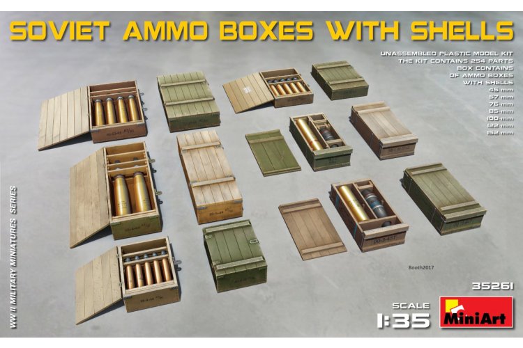 1:35 MiniArt 35261 Soviet Ammo Boxes with Shells - Min35261 1 - MIN35261