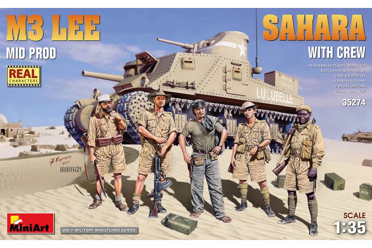 1:35 MiniArt 35274 M3 LEE Tank Mid Prod. Sahara with Crew - Min35274 1 - MIN35274