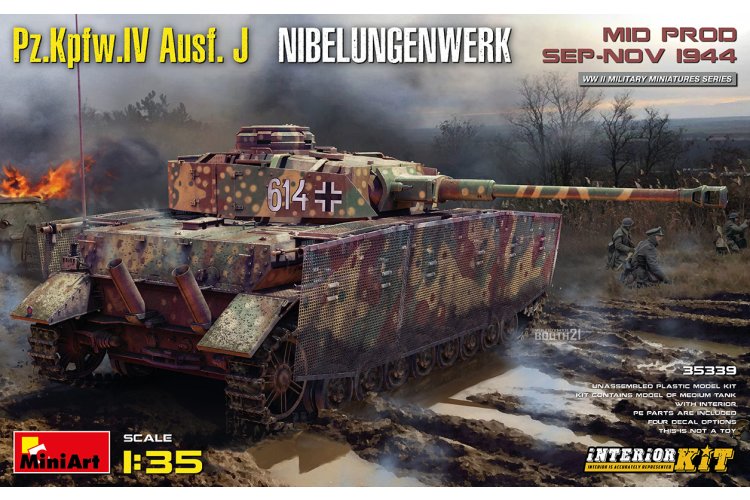 1:35 Miniart 35339 Pz.Kpfw.IV Ausf. J Nibelungenwerk. Mid. With Interior - Min35339 1 - MIN35339