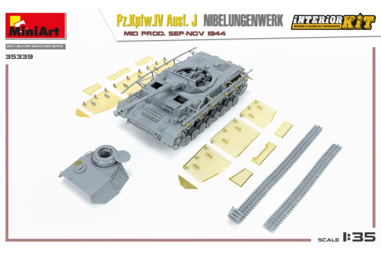 1:35 Miniart 35339 Pz.Kpfw.IV Ausf. J Nibelungenwerk. Mid. With Interior - Min35339 5 - MIN35339