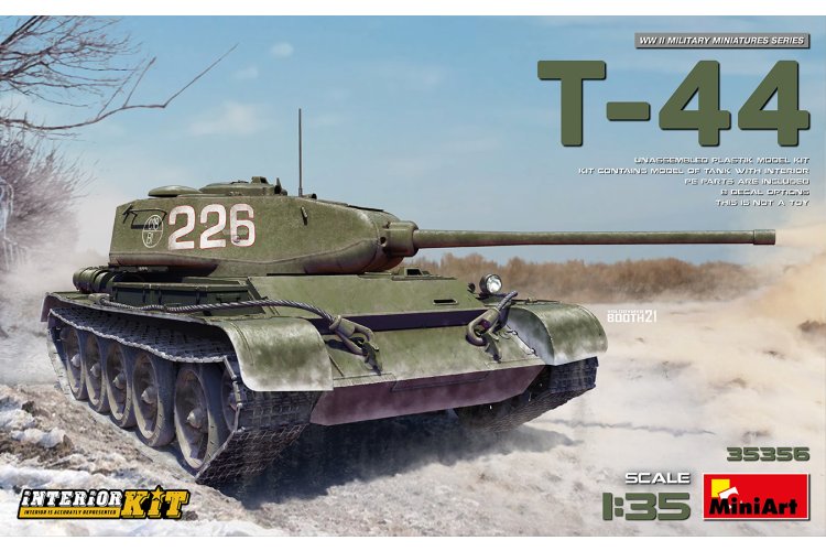 1:35 MiniArt 35356 T-44 Tank with Interior Kit - Min35356 1 - MIN35356