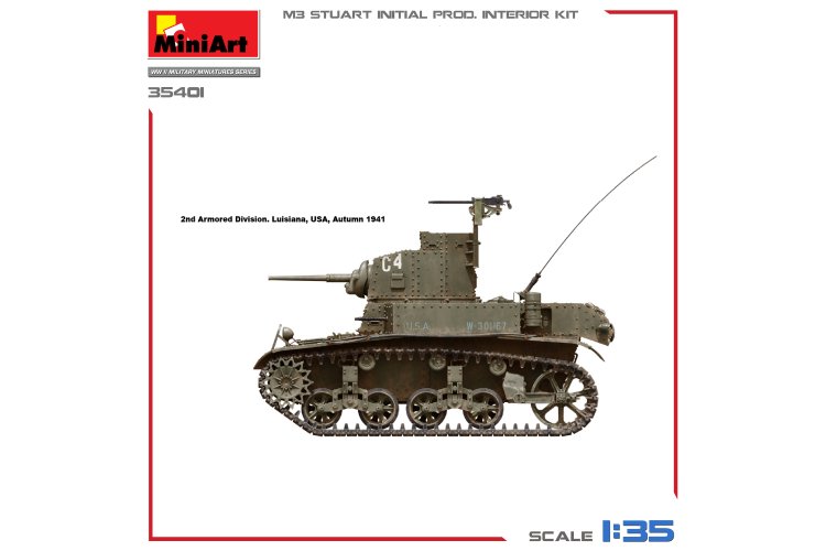 1:35 MiniArt 35401 M3 Stuart - Initial Production - with Interior Kit - Min35401 2 - MIN35401