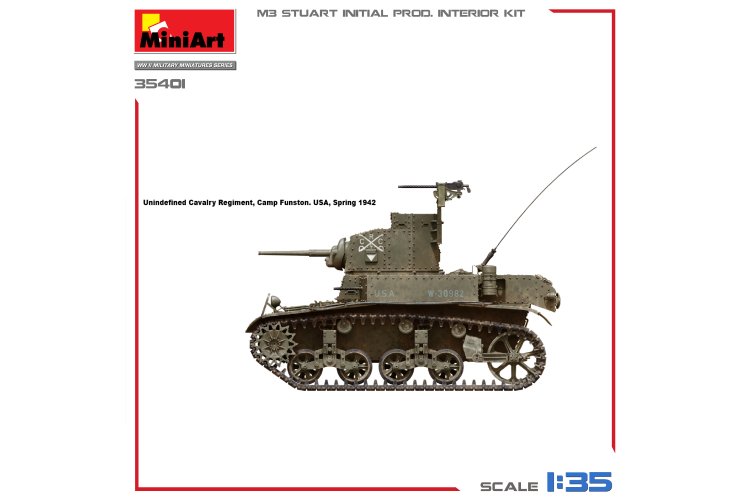 1:35 MiniArt 35401 M3 Stuart - Initial Production - with Interior Kit - Min35401 4 - MIN35401