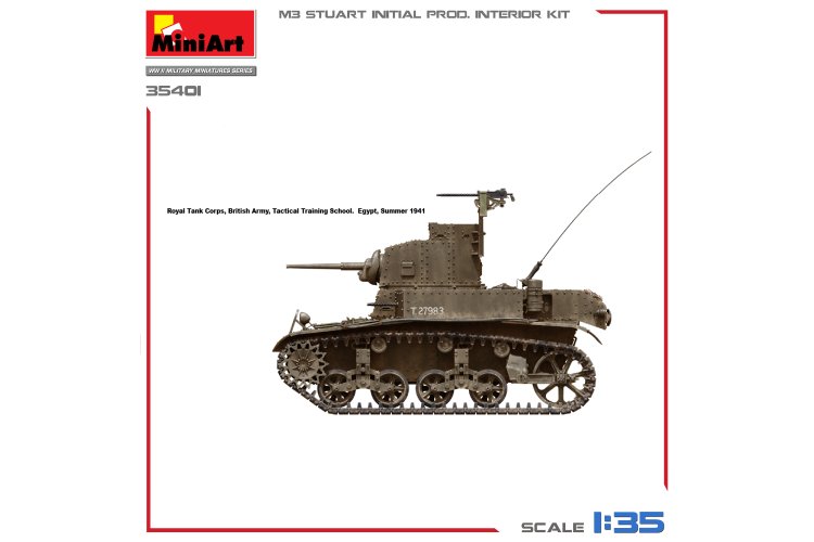 1:35 MiniArt 35401 M3 Stuart - Initial Production - with Interior Kit - Min35401 5 - MIN35401