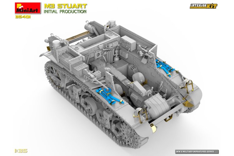 1:35 MiniArt 35401 M3 Stuart - Initial Production - with Interior Kit - Min35401 7 - MIN35401