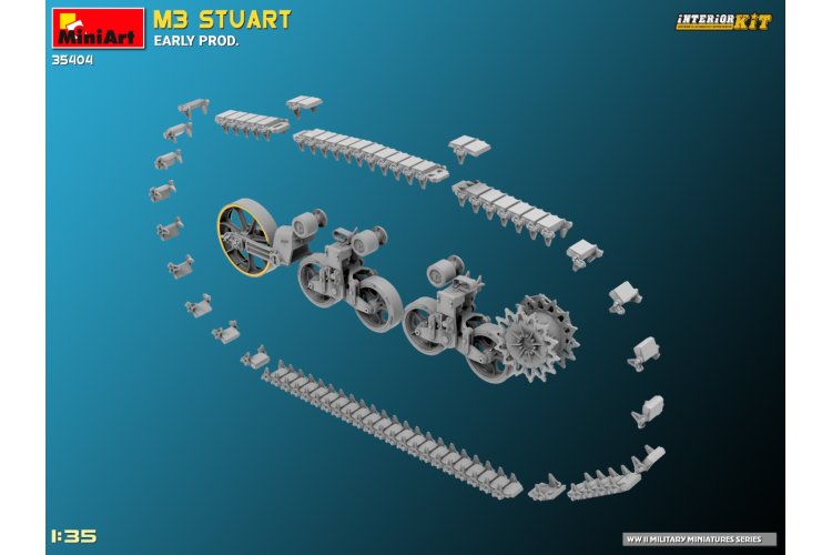 1:35 MiniArt 35404 M3 Stuart early production WWII - Interior kit - Min35404 10 - MIN35404