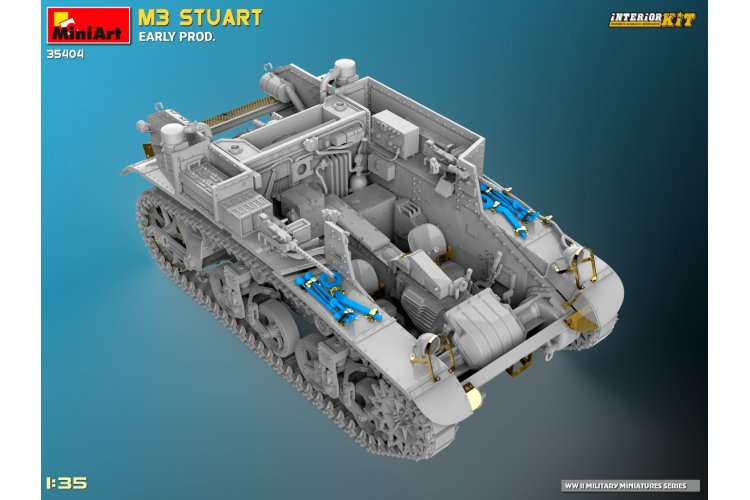 1:35 MiniArt 35404 M3 Stuart early production WWII - Interior kit - Min35404 11 - MIN35404
