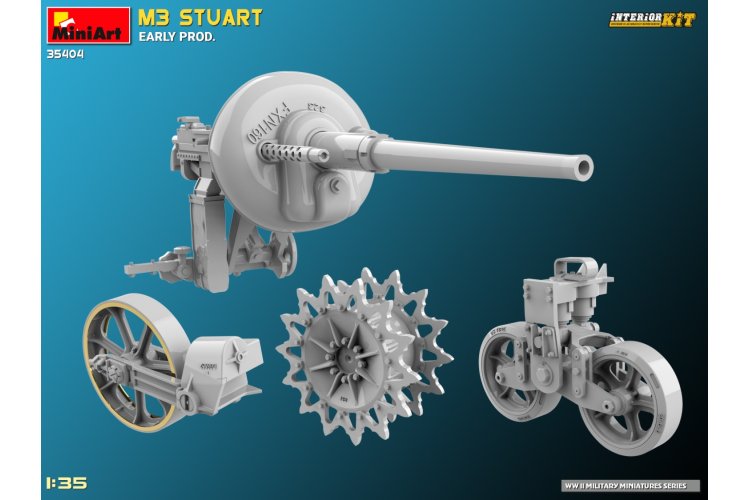 1:35 MiniArt 35404 M3 Stuart early production WWII - Interior kit - Min35404 13 - MIN35404