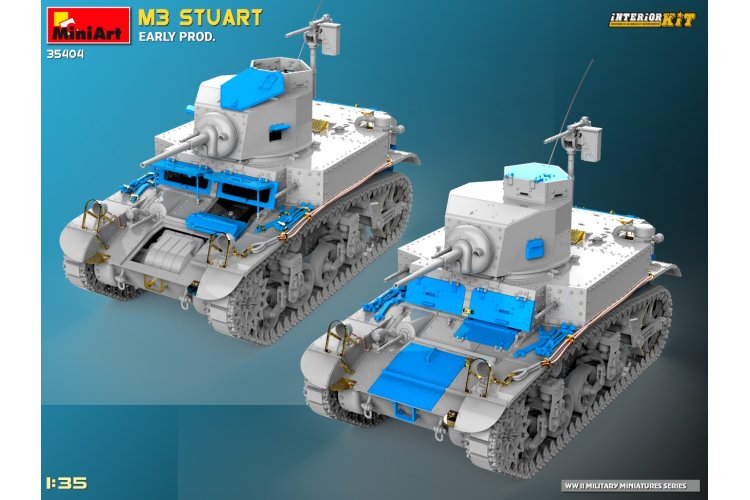 1:35 MiniArt 35404 M3 Stuart early production WWII - Interior kit - Min35404 6 - MIN35404