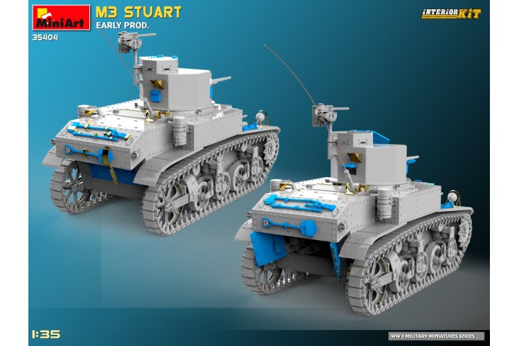 1:35 MiniArt 35404 M3 Stuart early production WWII - Interior kit - Min35404 7 - MIN35404