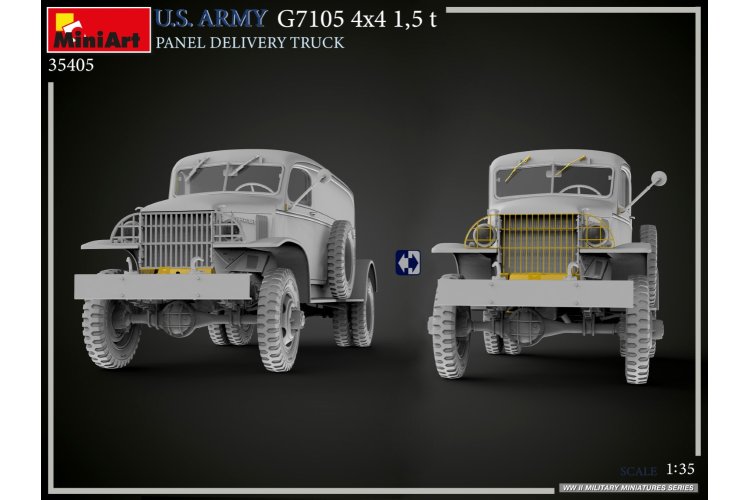 1:35 MiniArt 35405 U.S. Army G7105 4x4 1,5 t Panel Delivery Truck - Min35405 renders 10 - MIN35405