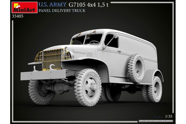 1:35 MiniArt 35405 U.S. Army G7105 4x4 1,5 t Panel Delivery Truck - Min35405 renders 2 - MIN35405