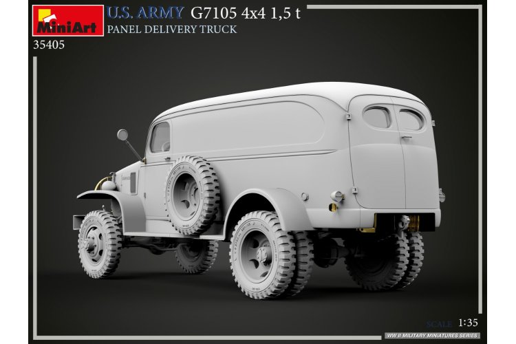 1:35 MiniArt 35405 U.S. Army G7105 4x4 1,5 t Panel Delivery Truck - Min35405 renders 3 - MIN35405