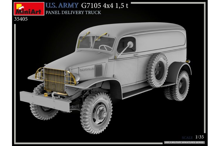 1:35 MiniArt 35405 U.S. Army G7105 4x4 1,5 t Panel Delivery Truck - Min35405 renders 5 - MIN35405