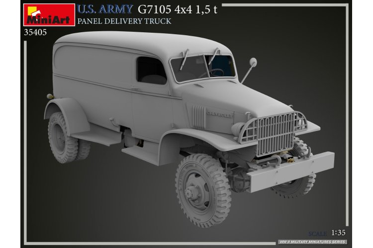 1:35 MiniArt 35405 U.S. Army G7105 4x4 1,5 t Panel Delivery Truck - Min35405 renders 6 - MIN35405