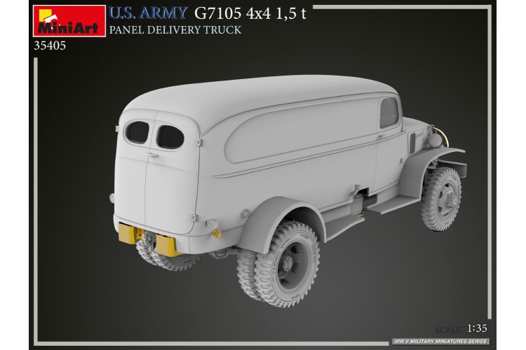 1:35 MiniArt 35405 U.S. Army G7105 4x4 1,5 t Panel Delivery Truck - Min35405 renders 8 - MIN35405